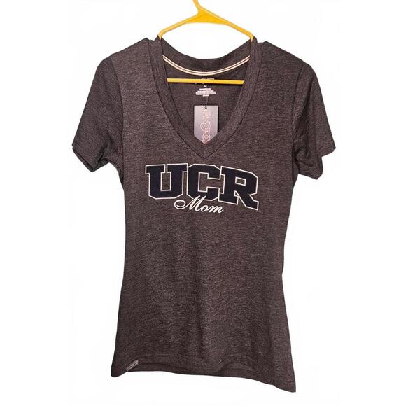 JanSport UCR Mom Women's Gray V-Neck T-Shirt - Large NWT - Picture 1 of 9